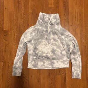 tie dye grey and white sweater